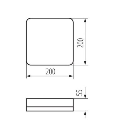 Plafoniera LED z czujnikiem ruchu IPER 10W IP65 20cmx20cm barwa neutralna biały 37302 KANLUX  (37302)